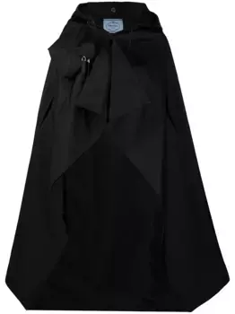 Габардиновый кейп Re-Nylon Prada, черный