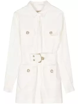 Габардиновый комбинезон Elie Saab, белый