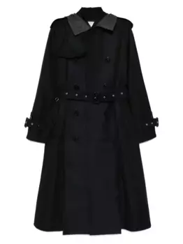 Габардиновый тренч SACAI, черный