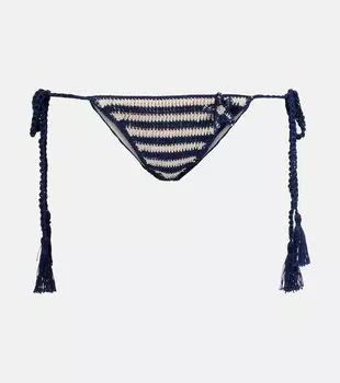 Габриэль кружевные хлопковые бикини-трусики Anna Kosturova, Cream Navy