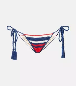 Габриэль кружевные хлопковые бикини-трусики Anna Kosturova, Red Navy Cream