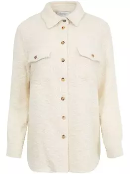 Gabriela Hearst двухсторонняя рубашка из переработанного кашемирового фетра от John Austin, белый