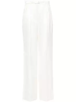 Gabriela Hearst широкие брюки Vargas с завышенной талией, нейтральный цвет