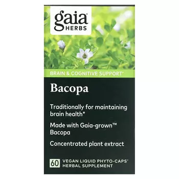 Gaia Herbs, Бакопа, 60 веганских капсул Phyto-Cap