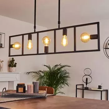 »Gaida« Подвесной светильник из металла с 5 лампами черного цвета. hofstein