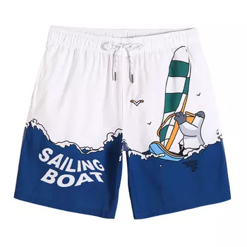 GAILANG Мужские пляжные шорты, белый