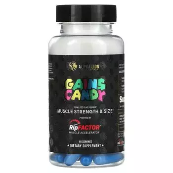 Gains Candy, RipFactor, 60 капсул Alpha Lion