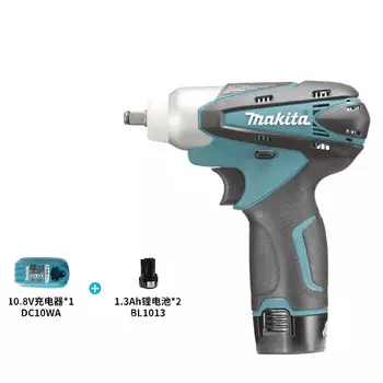 Гайковерт ударный Makita TW100DWE + два аккумулятора 10.8V/1.3Ah