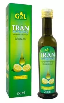 Gal, Норвежский рыбий жир со вкусом лимона, Добавка , 250 мл