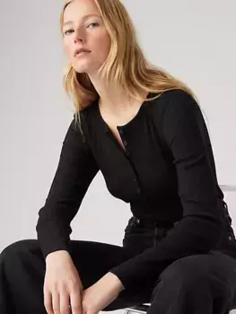 Галантерейные товары для отдыхающего ребристые Хенли Levi's, цвет Caviar - Black