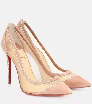 Galativi 100 замшевые и сетчатые лоферы Christian Louboutin, Version Courtisane