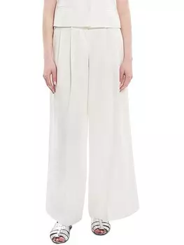 Galena Женские льняные широкие брюки со складками Theory, белый