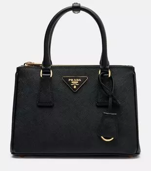 Галерея Saffiano маленькая кожаная сумка-тоут Prada, черный