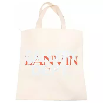 ГАЛЕРЕЯ ОТДЕЛ Сотрудничество Холщовая сумка, сумка-шоппер, сумка для покупок, женская сумка цвета экрю Lanvin
