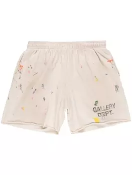 GALLERY DEPT. спортивные шорты Insomnia с эффектом разбрызганной краски, белый