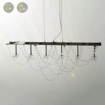 Галогенный подвесной потолочный светильник JAVIRA Crystal Light Dapo Leuchten, серебро