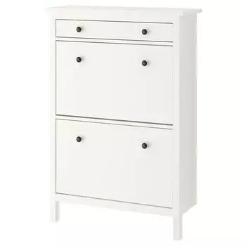 Галошница, 2 отделения, белый, 89х30х127 см, HEMNES IKEA