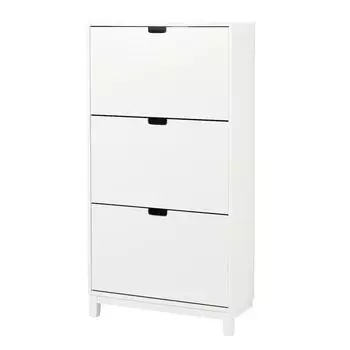 Галошница 3 отделения, белый, 79х29х148 см, STLL IKEA