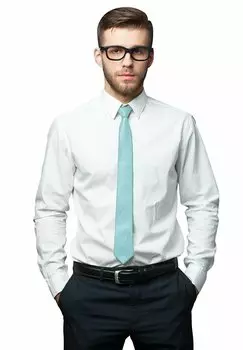 Галстук 2 GESCHENK SET SLIM Gassani, цвет tuerkis-blau/aquamarin-blau/ blau-gruen