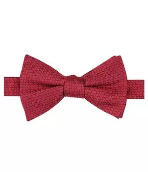 Галстук-бабочка Cremieux из однотонного фактурного шелка, красный