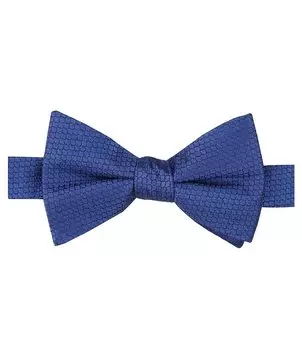 Галстук-бабочка Cremieux из однотонного фактурного шелка, синий