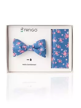 Галстук-бабочка FAFIGO Set Adriano, синий