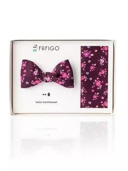 Галстук-бабочка FAFIGO Set Giuseppe, цвет Berry