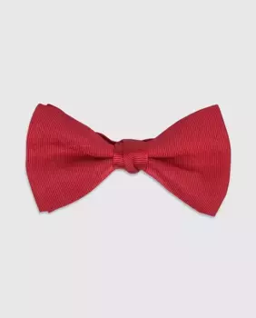 Галстук-бабочка из жаккардового шелка Olimpo, красный