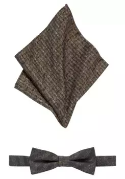 Галстук-бабочка MONTI (2 шт.) смесовый шелк и вискоза для особых случаев в коробке, желтый