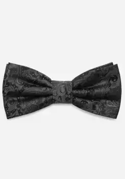 Галстук-бабочка MONTI "FLAVIO", чистый шелк, узор пейсли, серый