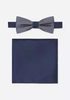 Галстук-бабочка MONTI (комплект, 2 шт.), галстук-бабочка в минималистичный узор, с однотонным нагрудным платком в тон, серый