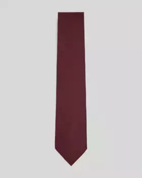 Галстук бордового цвета с узором «ракетка» Silbon, цвет Burdeos