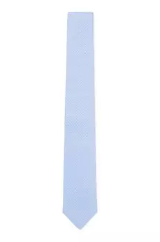 Галстук Boss Pure-silk With Jacquard-woven Micro Pattern, голубой