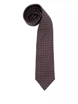 Галстук Brunello Cucinelli с геометричным узором, коричневый