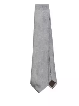 Галстук Canali из шелка, серый