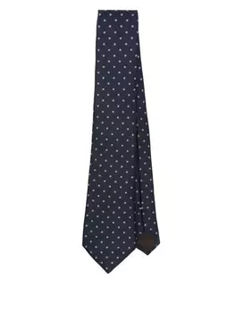 Галстук Canali из шелка, синий