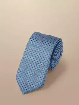 Галстук Charles Tyrwhitt Stain-Resistant Silk, цвет sky blue