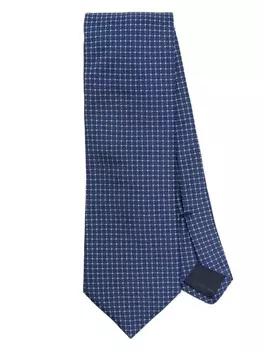 Галстук Corneliani из жаккардового узора, синий