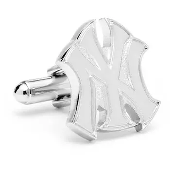 Галстук Cufflinks New York Yankees, серебряный