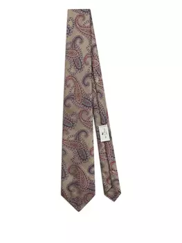 Галстук ETRO с узором пейсли, нейтральный