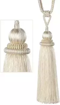 Галстук Герстер "Юдифа", (1 штука), с кисточкой Gerster 80 см, светло-бежевый