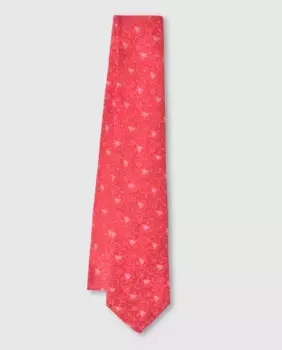 Галстук из 100% жаккарда премиум-класса из натурального шелка Olimpo, красный