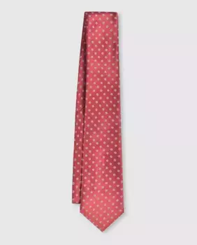 Галстук из 100% жаккардового шёлка Olimpo, красный