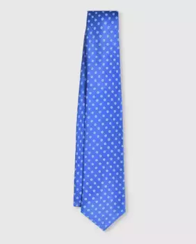 Галстук из 100% жаккардового шёлка Olimpo, синий
