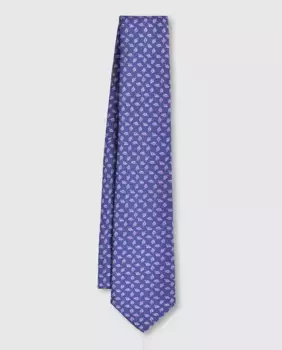 Галстук из 100% жаккардового шёлка Olimpo, синий