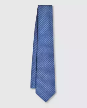 Галстук из 100% жаккардового шёлка Olimpo, темно-синий