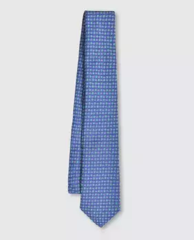 Галстук из 100% жаккардового шёлка Olimpo, темно-синий