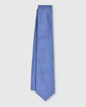 Галстук из 100% жаккардового шёлка Olimpo, темно-синий
