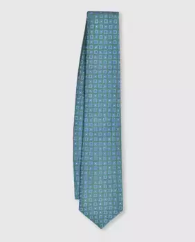 Галстук из 100% жаккардового шёлка Olimpo, зеленый