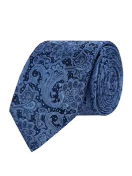 Галстук из чистого шелка (6 см) Monti, синий
